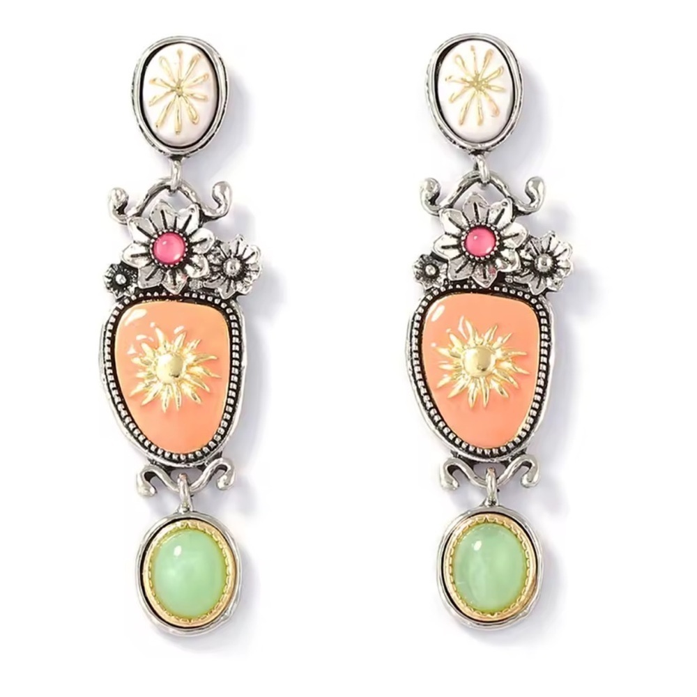 Zara new! Multi color arabic vintage women earrings